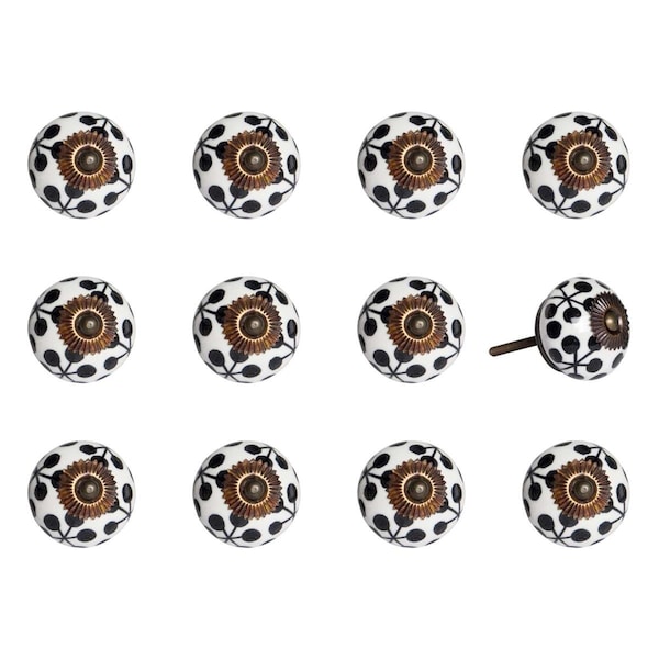 Decoracion K000031 Knob It - Black White & Copper, 12PK DE3098123 - main